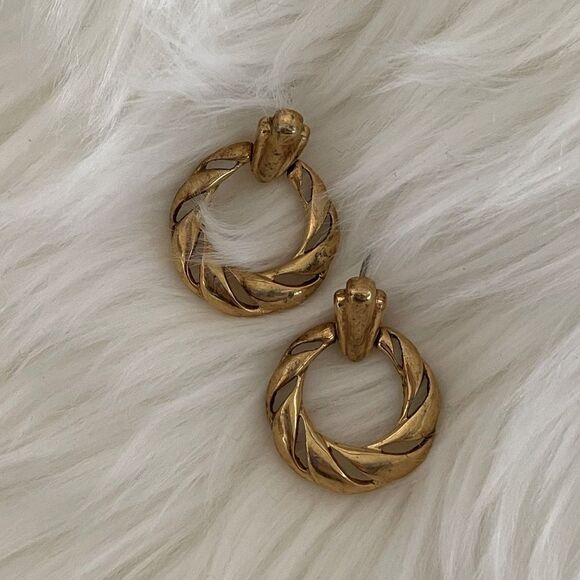 Vintage gold earrings - Picture 1 of 3